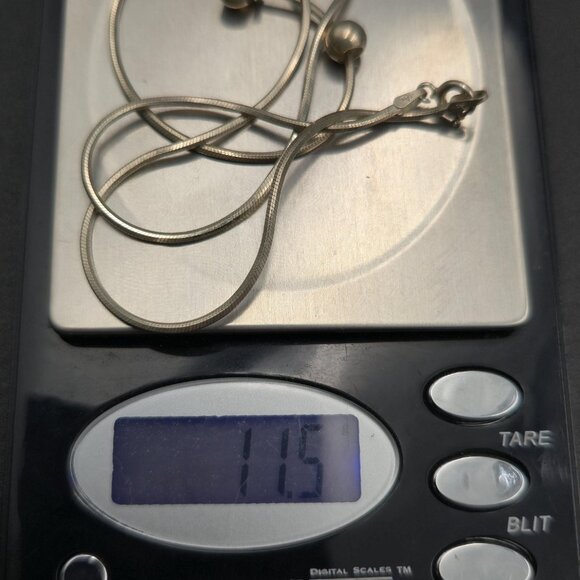 18 Inch Sterling Silver Simple Style Princess Pendant Necklace A6065 - Picture 7 of 7